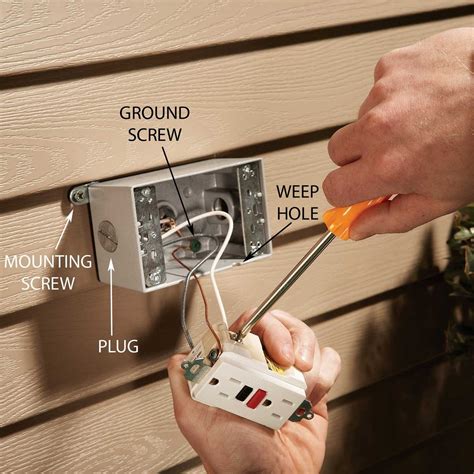 how to install a waterproof electrical box|install electrical outlet outside.